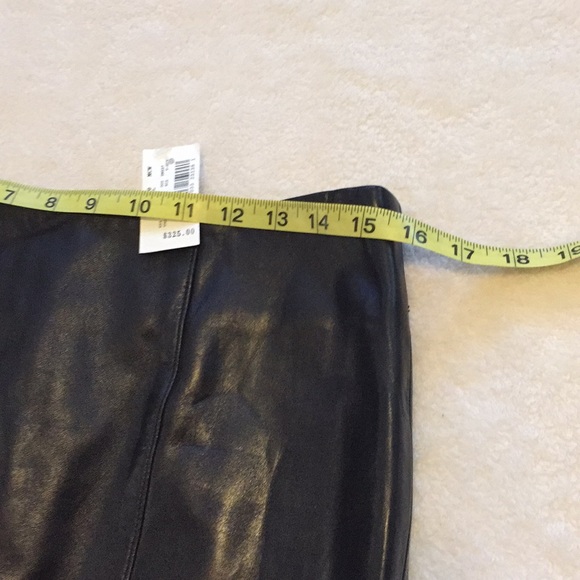 Black genuine leather skirt - Picture 6 of 8